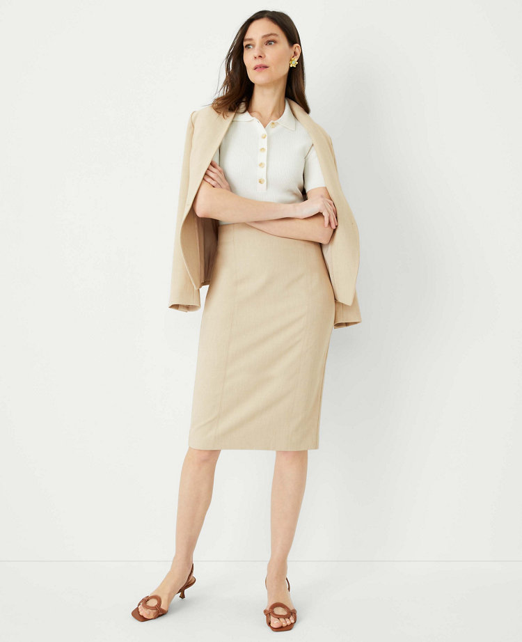 The Seamed Pencil Skirt in Bi-Stretch