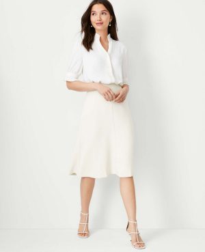 The Petite Flare Skirt in Fluid Crepe
