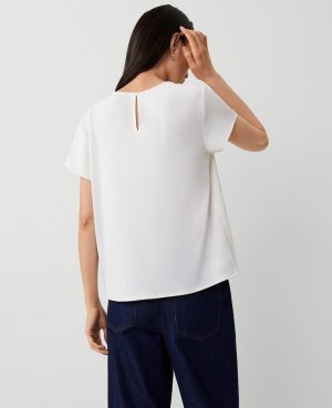 Mixed Media Crew Neck Tee