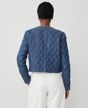 Petite Denim Quilted Jacket