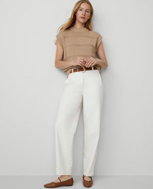Petite Weekend Collection Seamed Barrel Ankle Pant