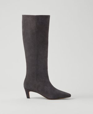 Kitten Heel Suede Boot