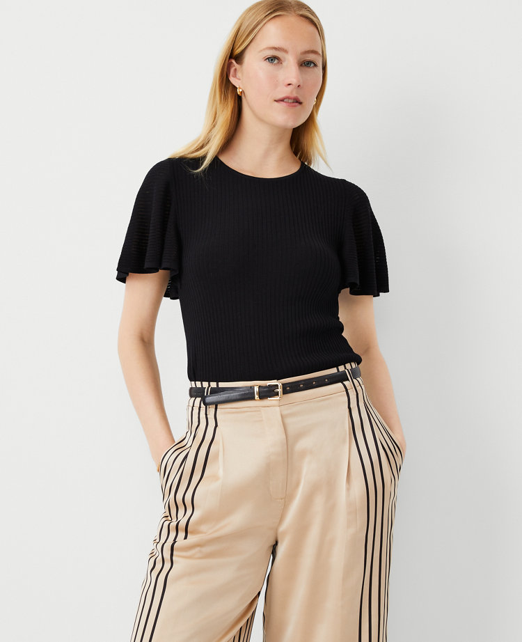 Petite Lightweight Flare Sleeve Sweater