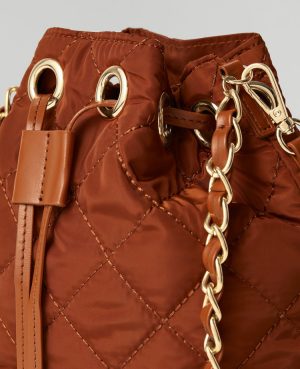 Quilted Drawstring Bucket Bag
