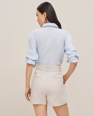 The Belted Short in Linen Blend