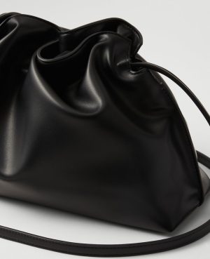 Drawstring Faux Leather Clutch