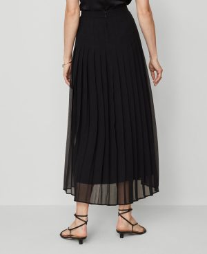 Chiffon Pleated Maxi Skirt