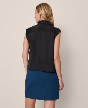 Collared Satin Blouse