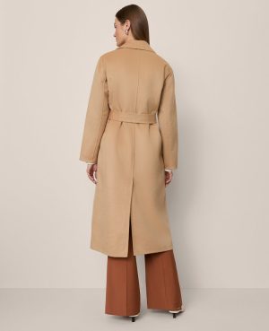 Belted Notch Collar Coat