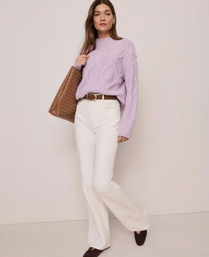 Petite Weekend Collection Cable Sweater