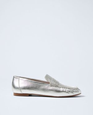 Metallic Leather Loafer