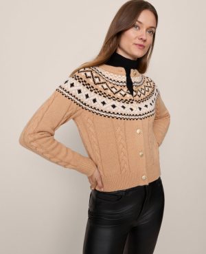 Fair Isle Cable Cardigan
