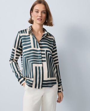 Geo Satin Essential Shirt