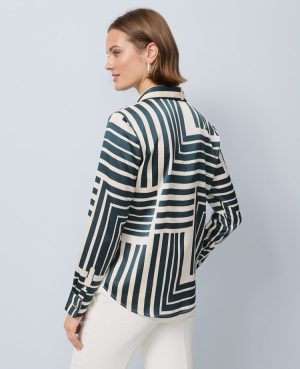 Geo Satin Essential Shirt