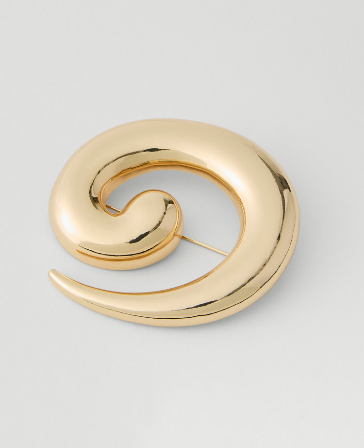 Metal Swirl Brooch