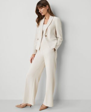 The Shorter One Button Blazer in Fluid Crepe