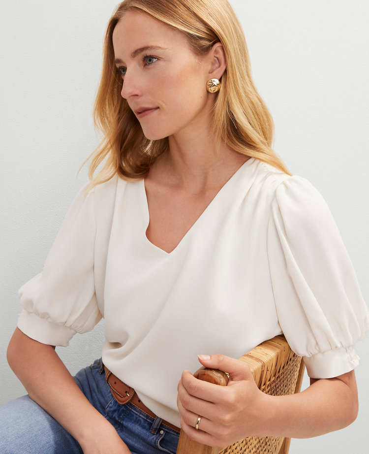 Petite V-Neck Popover