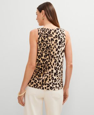 Animal Print Mixed Media Shell