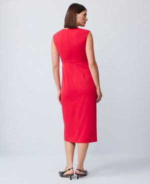 Faux Wrap Sheath Dress