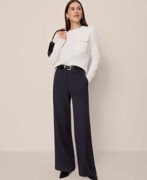 The Perfect Wide Leg Pant in Pinstripe