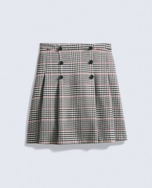 Petite Plaid Pleated Skirt