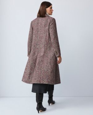 Herringbone Double Breasted Long Coat