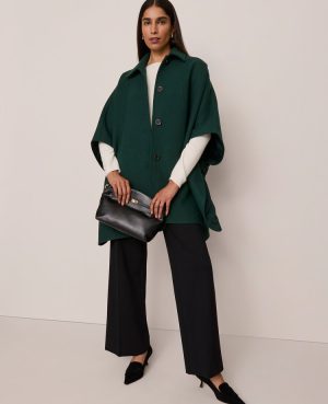 Buttoned Trench Cape