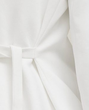 Petite Crinkled Belted Blazer