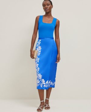 Petite Satin Midi Wrap Skirt