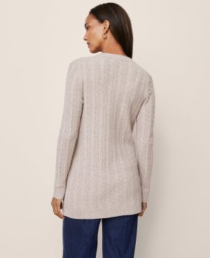 Long Cable Cardigan