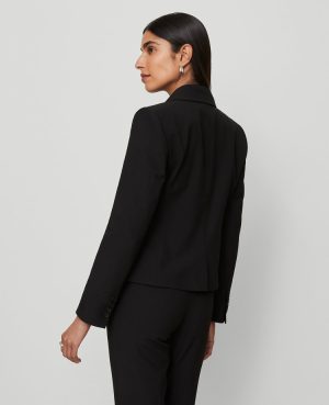The Shorter Two Button Blazer in Bi-Stretch