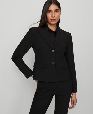 The Shorter Two Button Blazer in Bi-Stretch