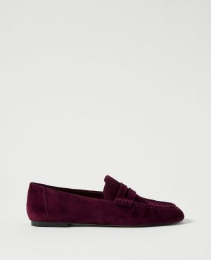 Gathered Suede Loafer