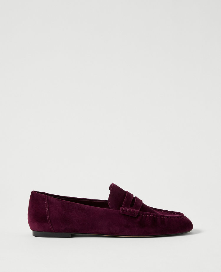 Gathered Suede Loafer