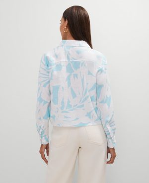 Petite Cropped Linen Shirt