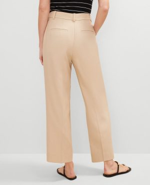 The Petite Relaxed Ankle Pant in Linen Blend