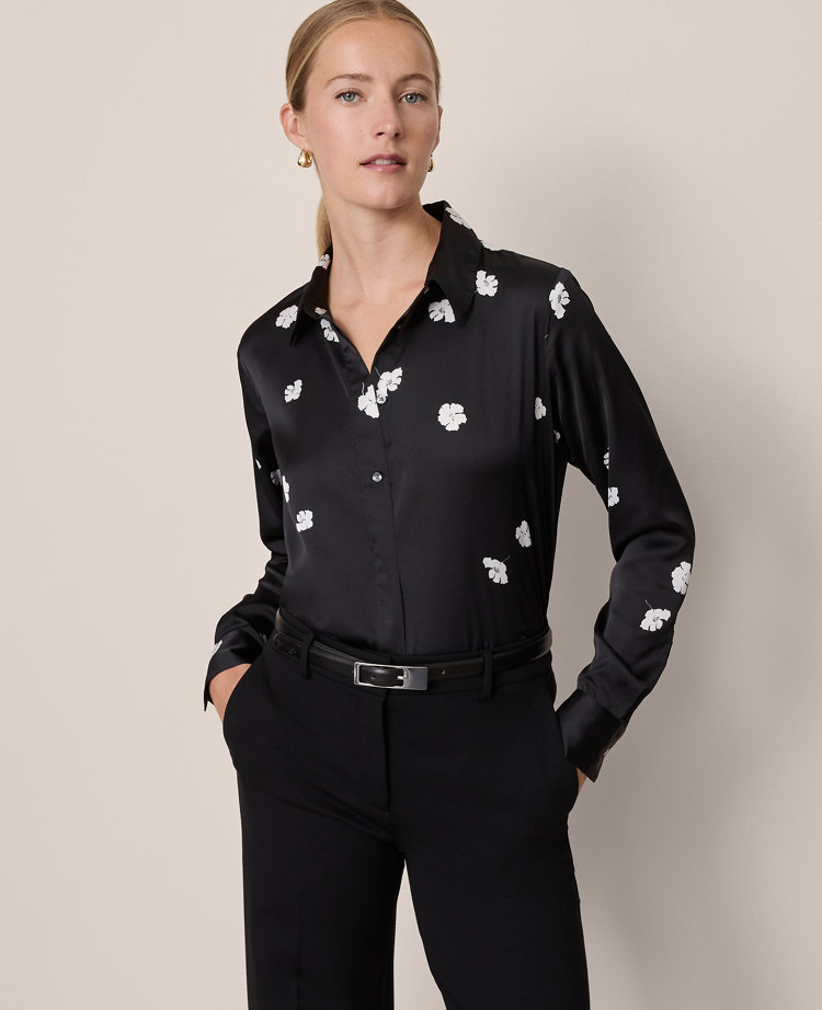 Floral Satin Essential Shirt