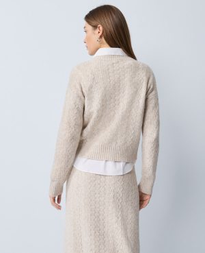 Weekend Collection Mixed Stitch Crew Neck Sweater