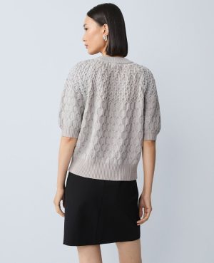 Shimmer Cable Sweater Tee