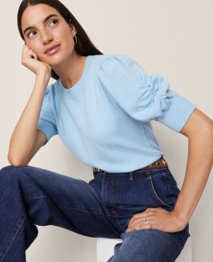 Petite Weekend Collection Ruched Sweater Tee