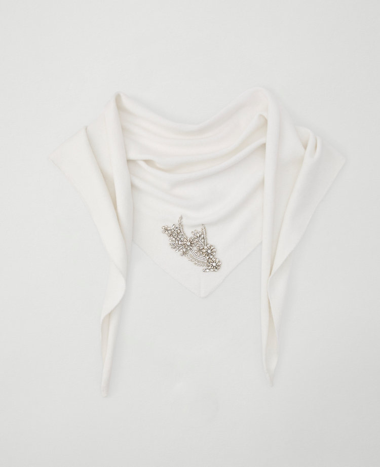 Embellished Triangle Scarf