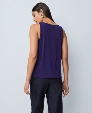 Mixed Media V-Neck Shell