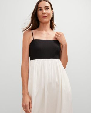 Strappy Linen Blend Maxi Dress