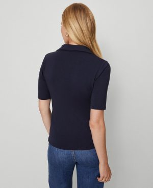 Weekend Collection Split Neck Polo Top