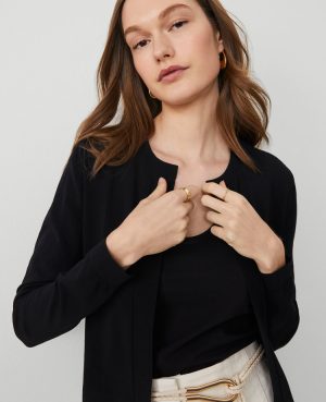 Cropped Open Cardigan