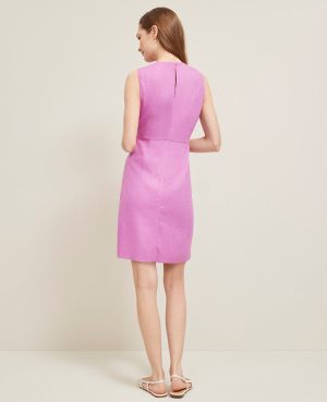 Linen Blend Shift Dress