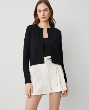 Petite Cropped Open Cardigan