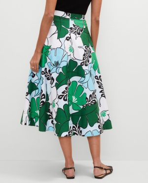 Floral Tea Length Skirt