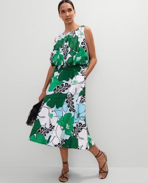 Floral Tea Length Skirt