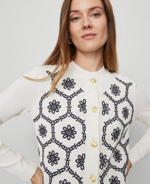 Floral Embroidered Cardigan